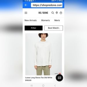 REDONE LONG SLEEVE OFF WHITE Tshirt